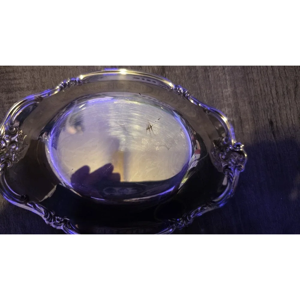 INTERNATIONAL‎ SILVER Co Silver plated candy jewelry oval dish bowl #448
